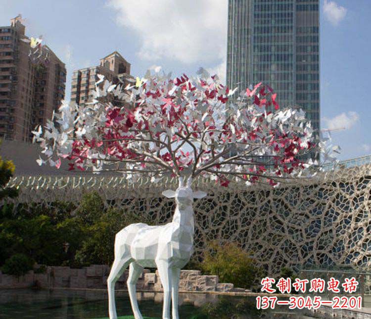 连云港不锈钢梅花鹿雕塑艺术的精美结晶