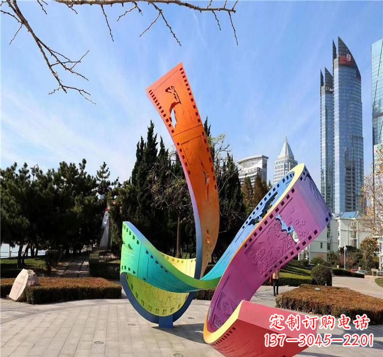 连云港波浪状的不锈钢胶卷雕塑