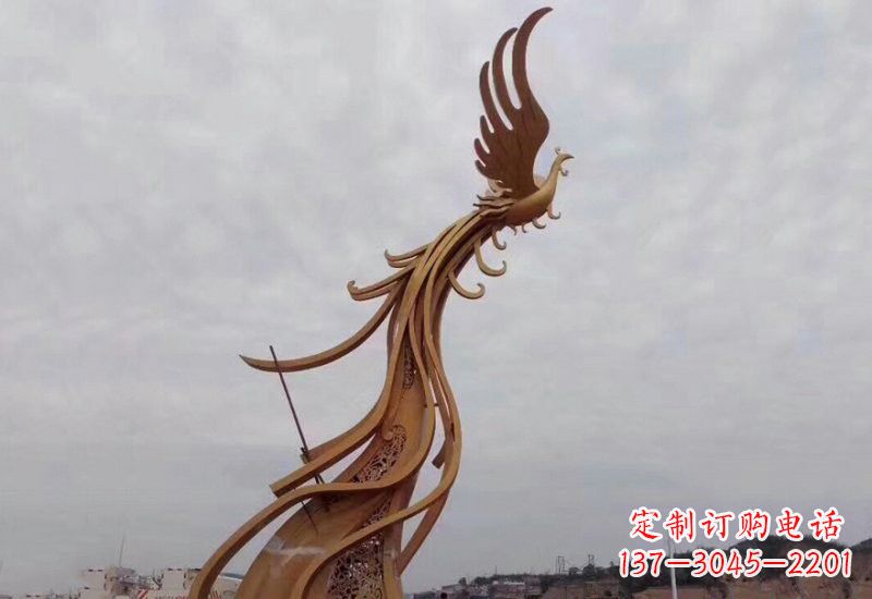 连云港不锈钢凤凰雕塑精致美观