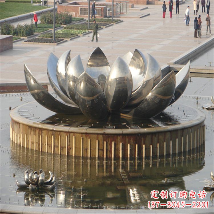 连云港不锈钢莲花喷泉——艺术与美的完美结合