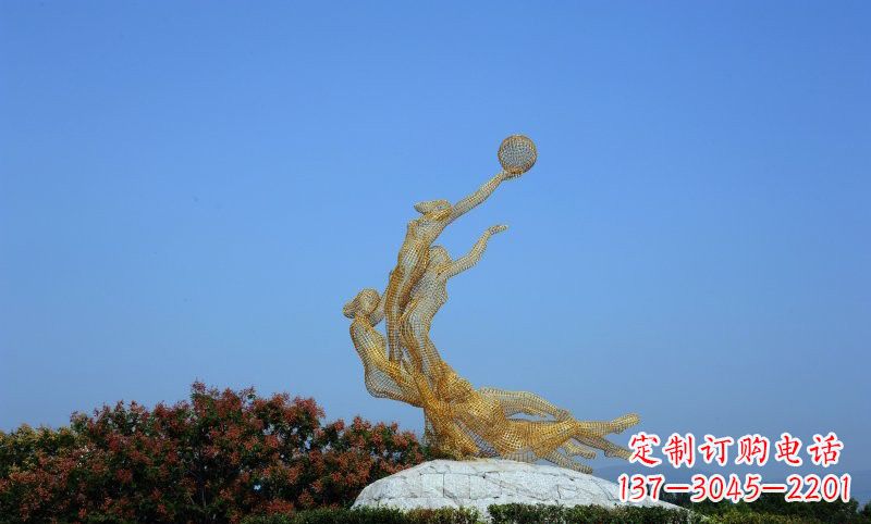 连云港精致的不锈钢女排雕塑