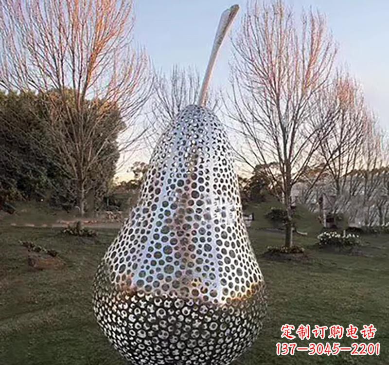 连云港不锈钢镂空水果雕塑精美绝伦