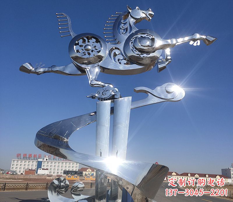连云港不锈钢马踏飞燕雕塑——精美的艺术品