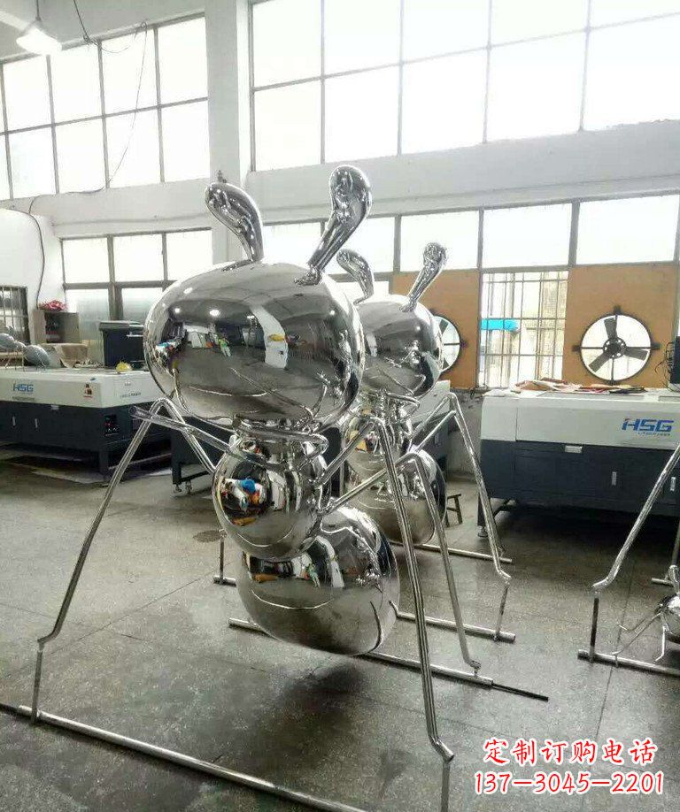 连云港不锈钢蚂蚁步行街景观雕塑——融合现代科技与自然之美