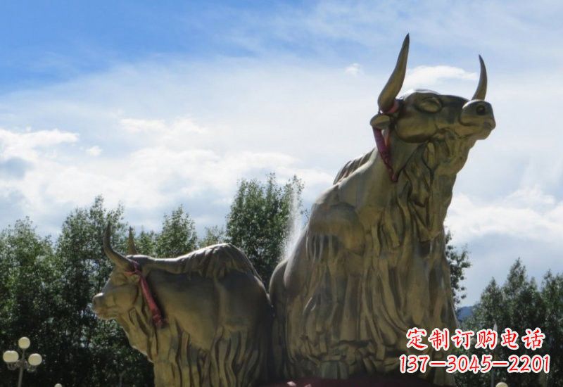 连云港不锈钢牦牛雕塑一种传统文化的精美传承