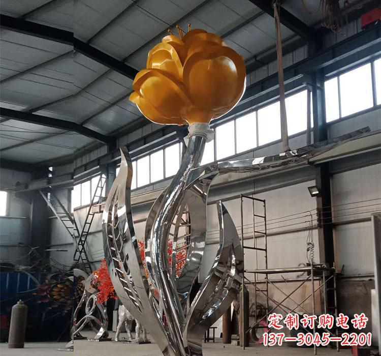 连云港不锈钢玫瑰花雕塑一款非凡的艺术品