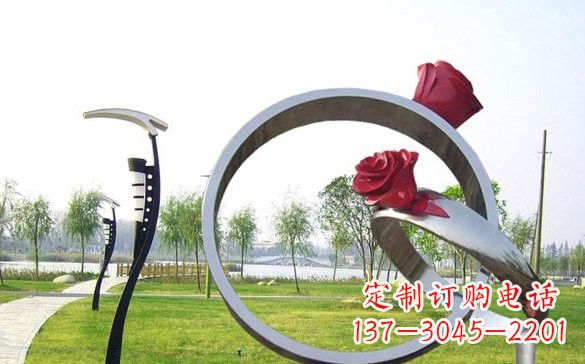 连云港不锈钢玫瑰花戒指精致雕塑之美