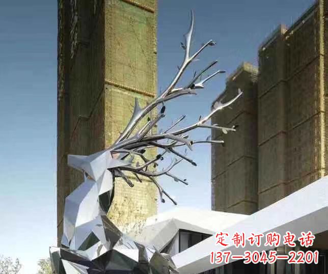 连云港梅花鹿雕塑美丽的景观和动物雕塑
