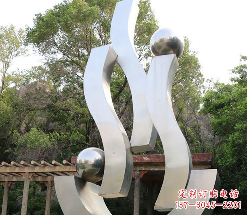 连云港景观雕塑现代不锈钢飘带