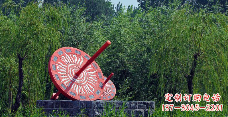 连云港不锈钢日晷校园雕塑点亮校园时光