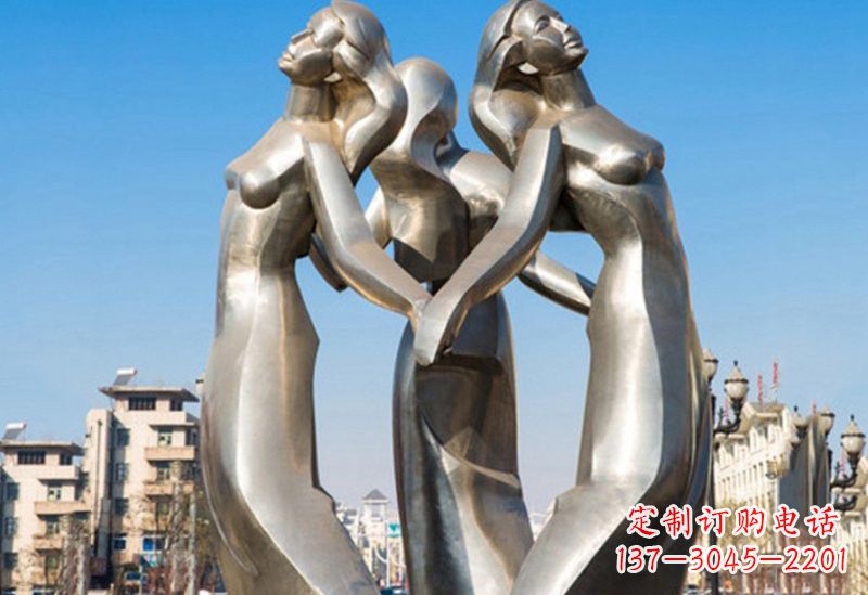 连云港不锈钢女孩雕塑