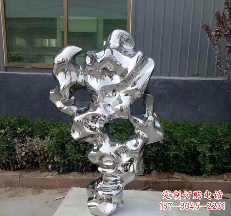 连云港不锈钢水景太湖石雕塑