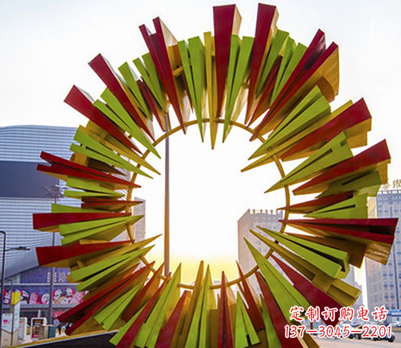 连云港绚烂太阳，精美不锈钢太阳花雕塑