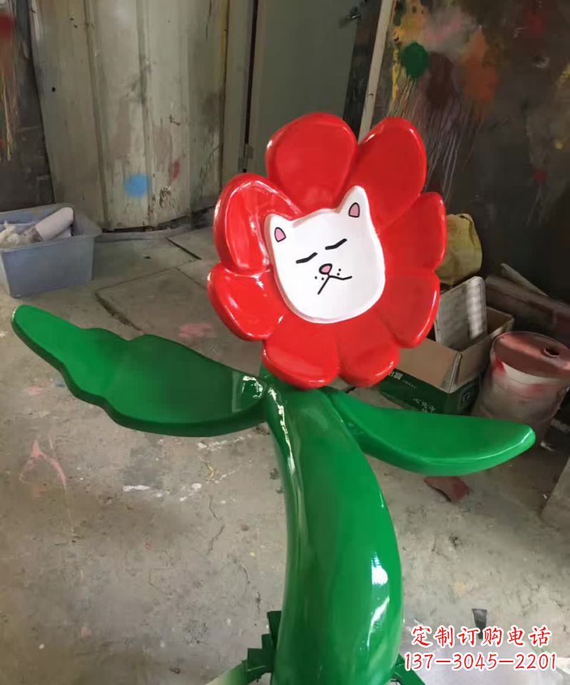 连云港不锈钢太阳花雕塑美丽的景观装饰