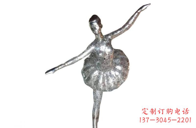 连云港不锈钢跳芭蕾的女孩雕塑