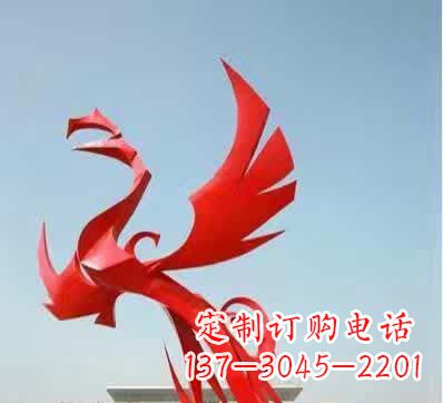连云港不锈钢铁艺凤凰雕塑美丽的象征