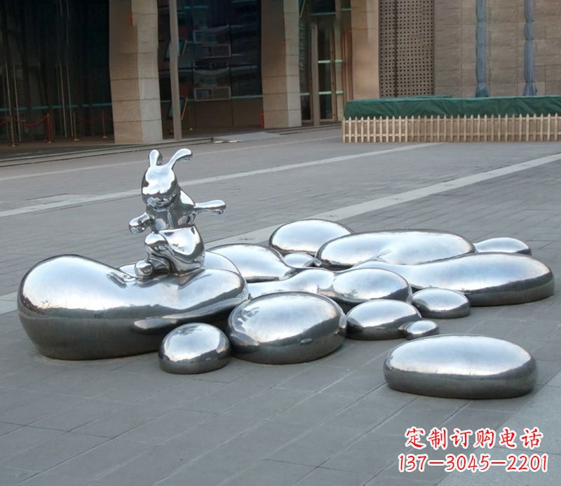 连云港不锈钢兔子雕塑