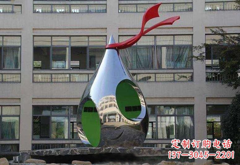 连云港不锈钢校园水滴雕塑