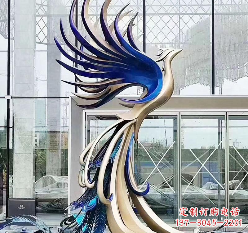 连云港不锈钢艺术凤凰雕塑——璀璨夺目的艺术之美
