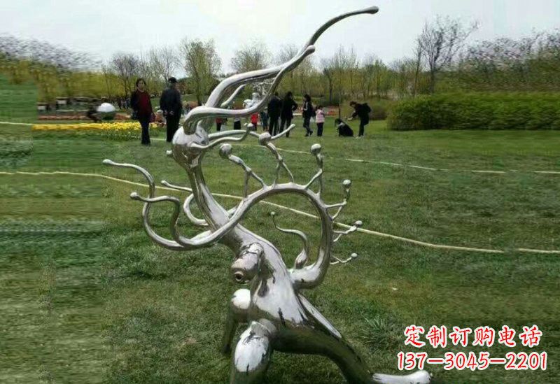 连云港不锈钢树枝雕塑精美的艺术装饰