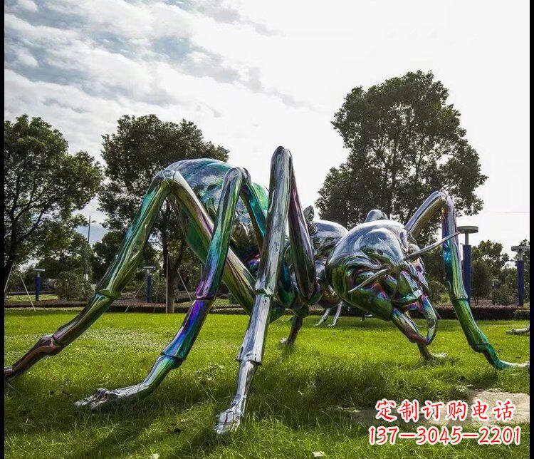 连云港不锈钢蜘蛛公园动物雕塑