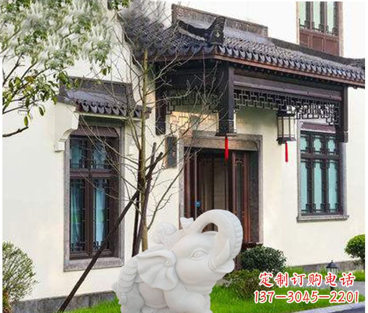 连云港小象招财石雕——引领幸福的钥匙