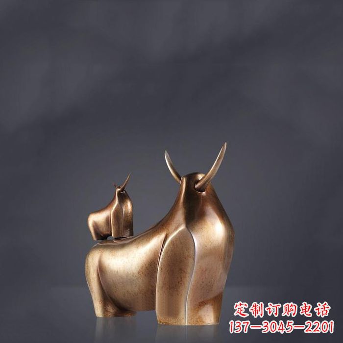 连云港精美不锈钢生肖牛雕塑