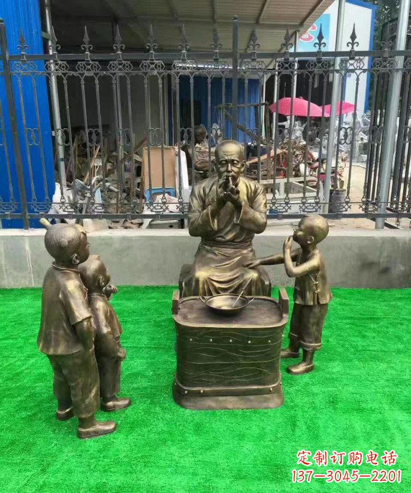 连云港传统糖人铜雕——赞美传统文化的艺术精品