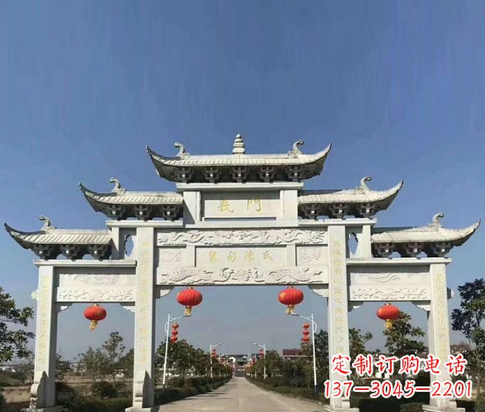 连云港村口三门石牌楼