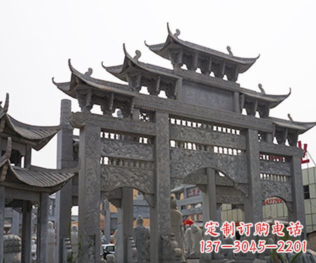连云港牌坊石雕传承传统文化的艺术精品
