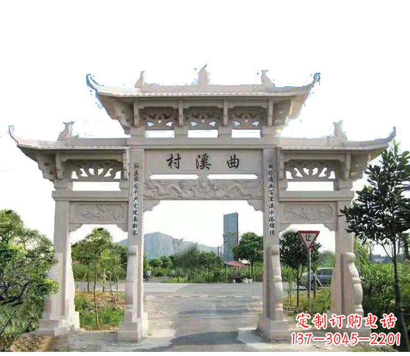 连云港精美牌坊雕塑——村庄的艺术瑰宝