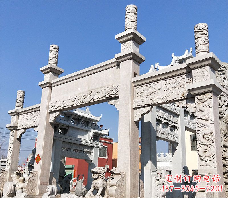 连云港村庄牌坊石雕——记录着悠久历史的传承