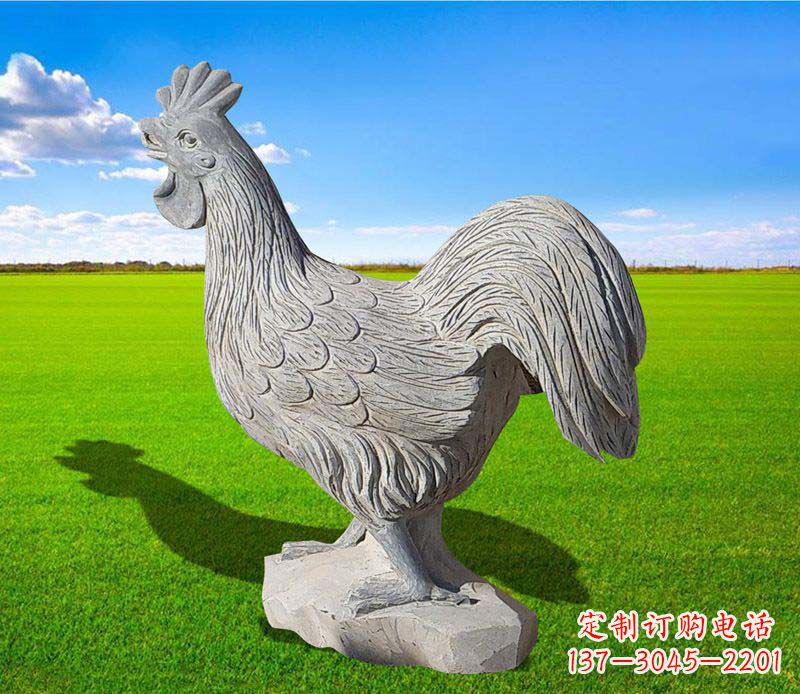 连云港大理石公鸡雕塑精美的艺术瑰宝