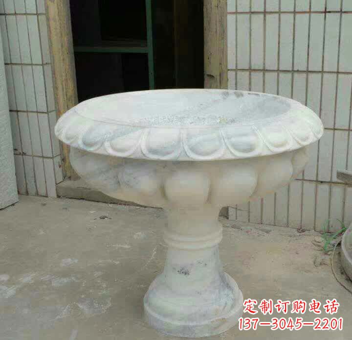 连云港大理石花盆雕塑精美绝伦,艺术风采