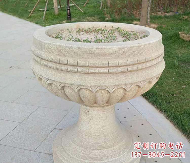 连云港大理石花盆石雕