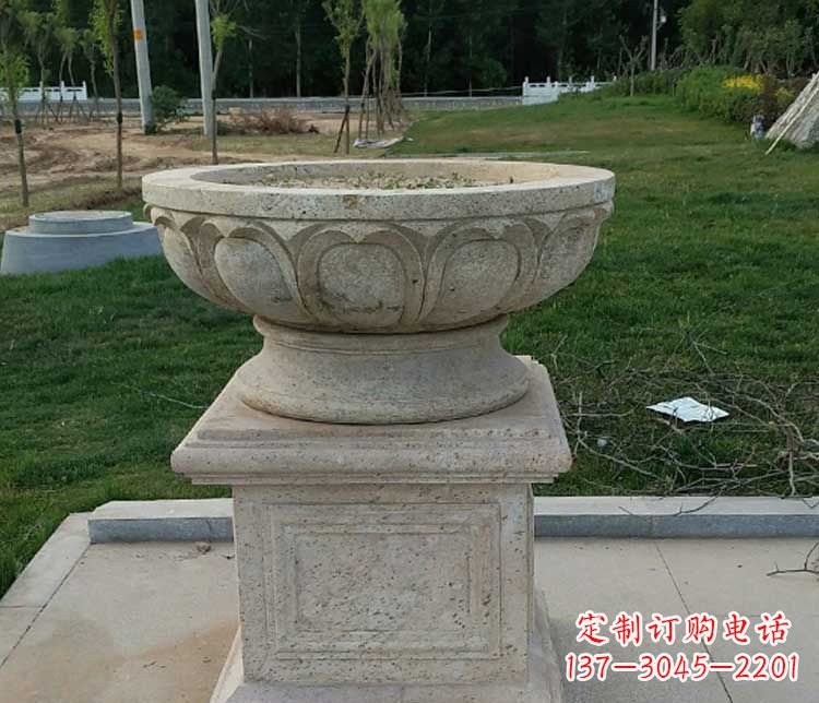 连云港大理石花盆石雕