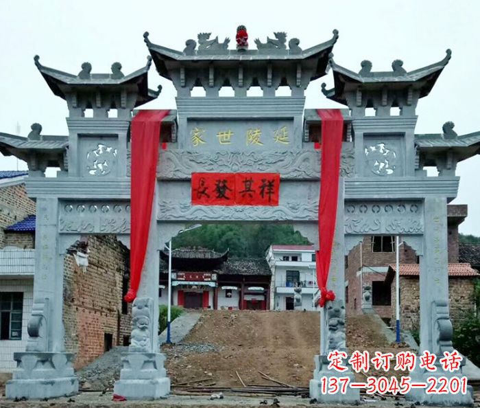 连云港精美大理石牌坊雕塑