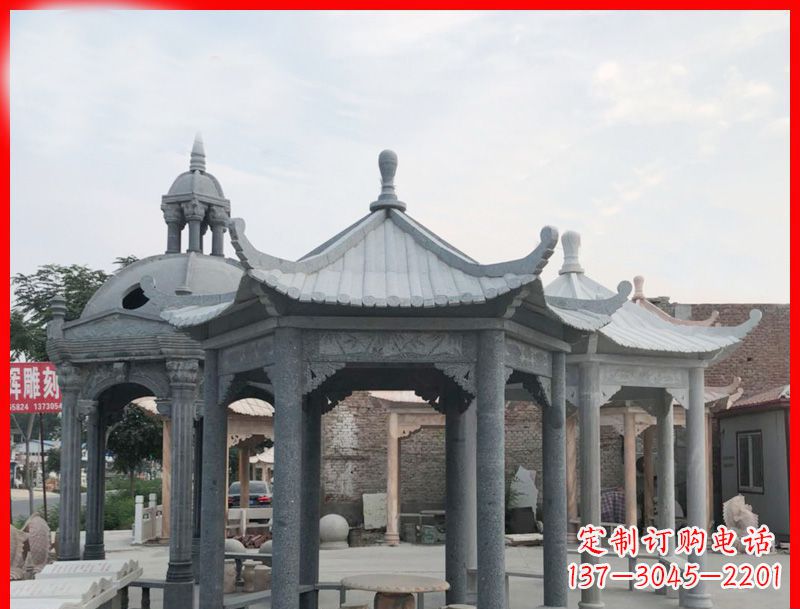 连云港六角凉亭石雕