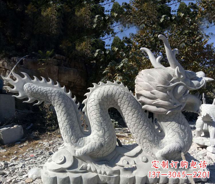 连云港精美大理石龙雕塑