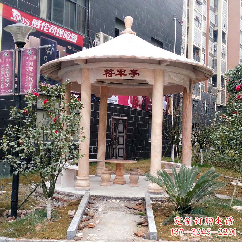 连云港精美大理石凉亭雕塑