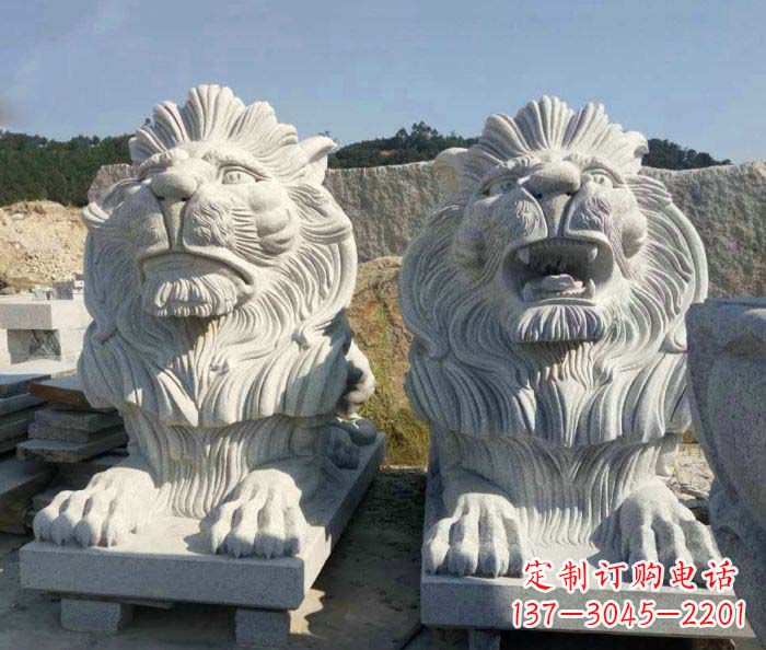 连云港大理石西洋欧式石狮子雕塑