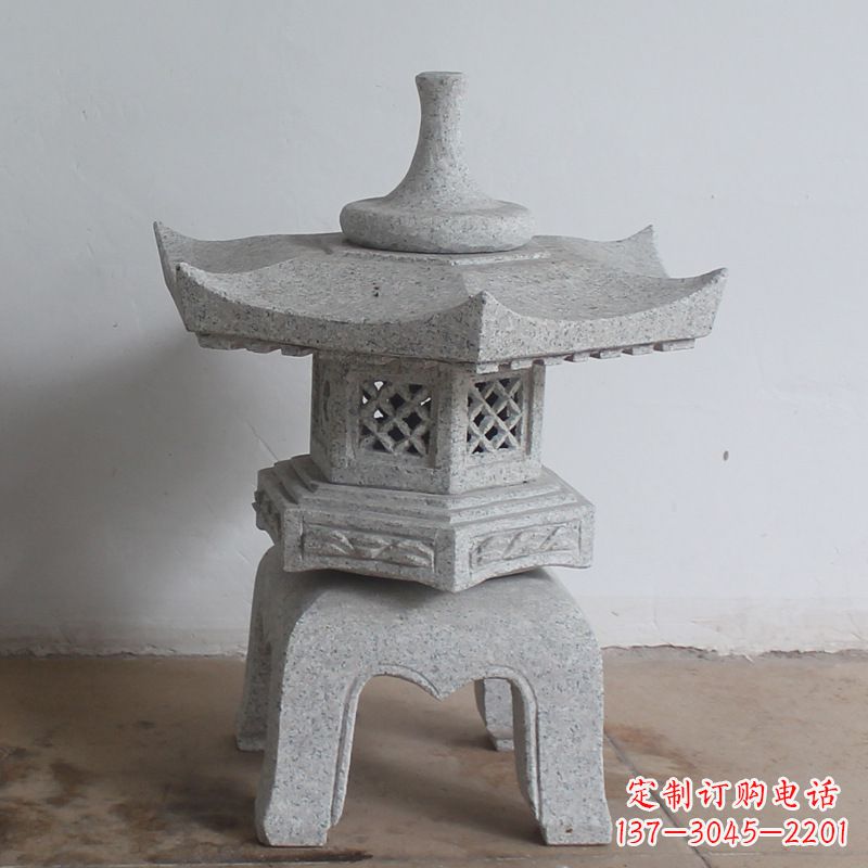 连云港传统中式雕塑大理石石灯