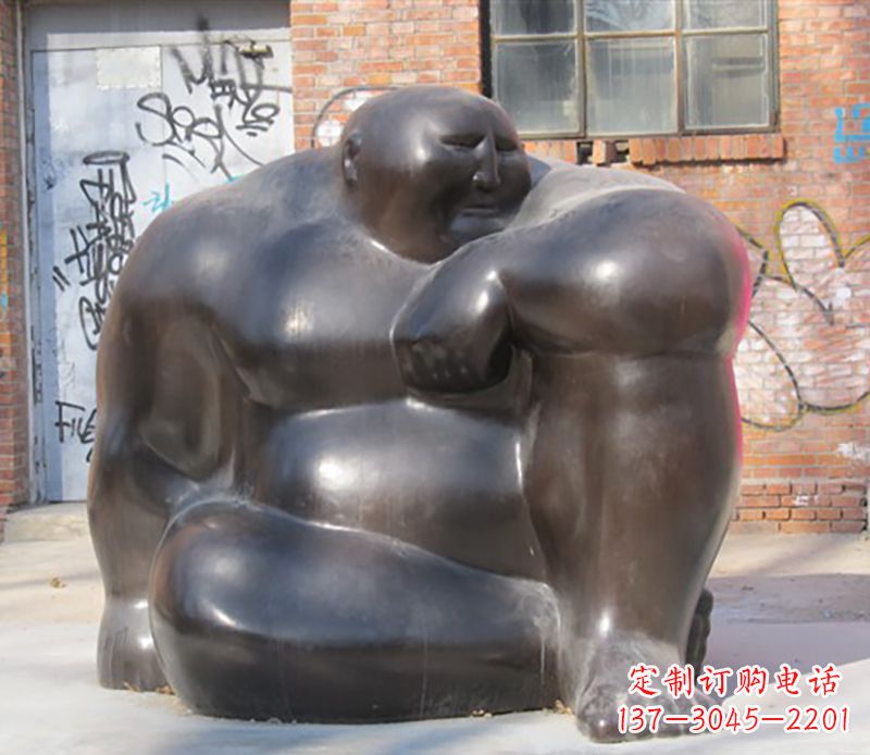 连云港铜雕大胖子男人雕塑