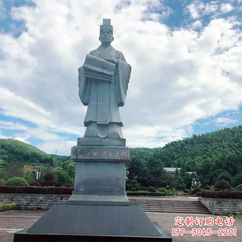 连云港大型蔡伦石雕像-景区广场历史文化名人雕塑