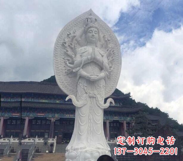 连云港精美汉白玉观音雕塑