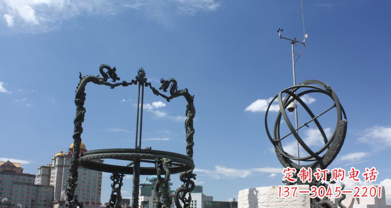 连云港大型浑天仪广场景观铜雕