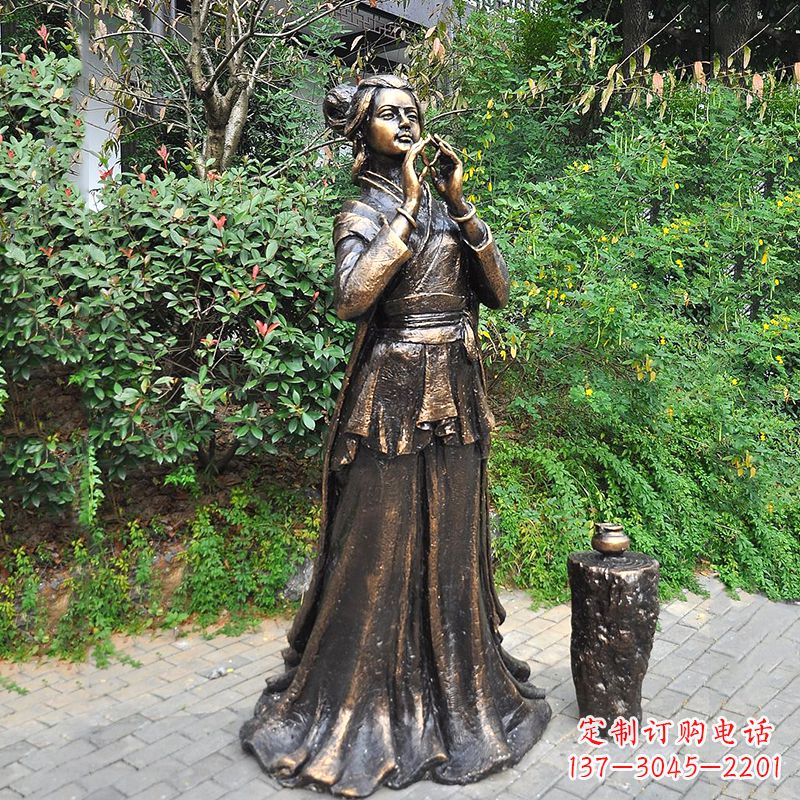 连云港貂蝉铜雕塑公园古代美女人物雕塑