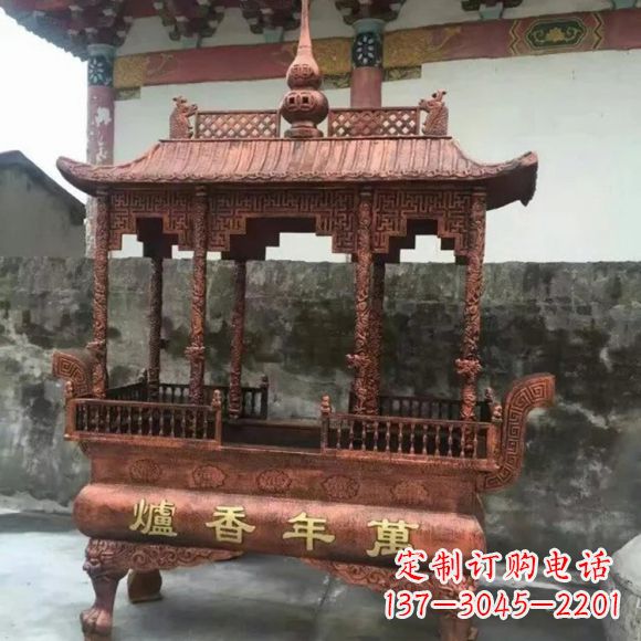 连云港雕刻蝙蝠铜香炉