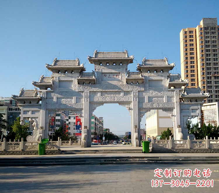 连云港精致锻铜牌坊雕塑