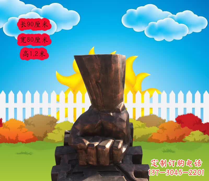 连云港精美铜拳头雕塑